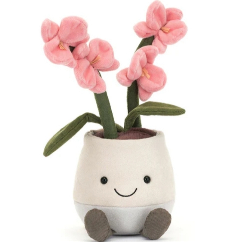 Jellycat Amuseables Orchid 9.8x3.9x4.3" Soft and Plush NWT Authentic